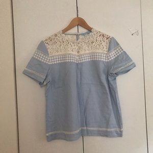 Draper James Lace and Cotton Top size 14